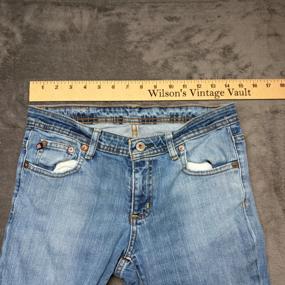 Vintage Polo Jeans Co Ralph Lauren Jeans Womens 30 Light Blue Stretch Kelly Boot - Picture 6 of 9